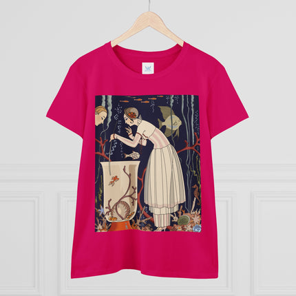 L'Etourdissant Petit Poisson (The Dazzling Little Fish) by George Barbier Women's Midweight Cotton Tee