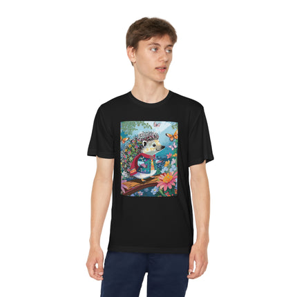 Cute Hedgehog Youth Competitor Tee – Garden Adventure & Whimsical Charm