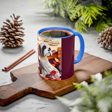 Shih Tzu at an Autumn Colorful Mugs (11oz, 15oz)