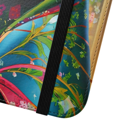 🦝✨ Cybernetic Red Panda Flip Case – Neon Charm & Futuristic Wonder