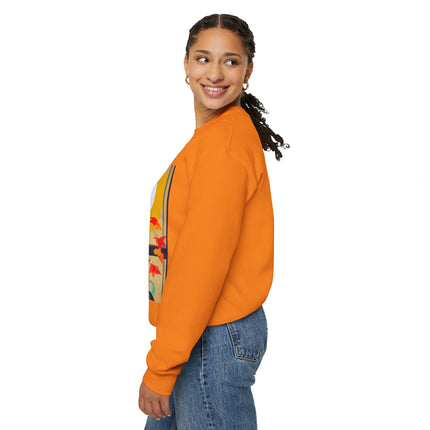 Black Cat in Kimono Unisex Heavy Blend™ Crewneck Sweatshirt