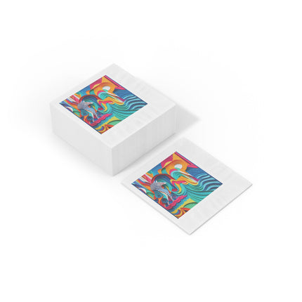 Surfing Zebra White Coined Napkins