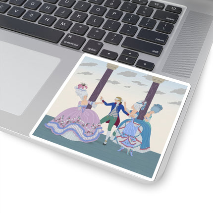 🎭🌸 Blindman’s Bluff Kiss-Cut Stickers – Rococo Courtship Whimsy
