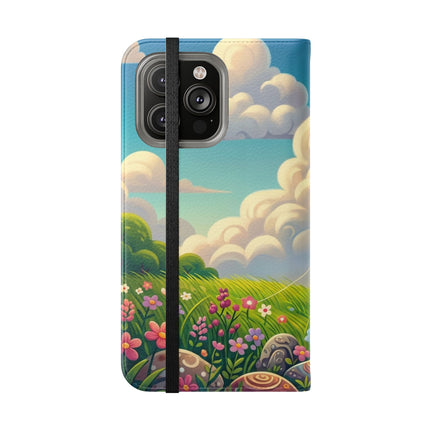 🪁🐉 Geisha Kitten and the Dragon Kite Flip Case – Joyful Flight & Dragon Spirit