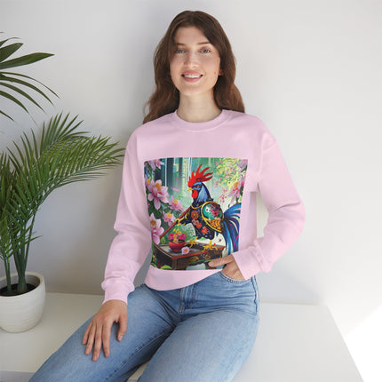 Cyberpunk Rooster Unisex Heavy Blend™ Crewneck Sweatshirt