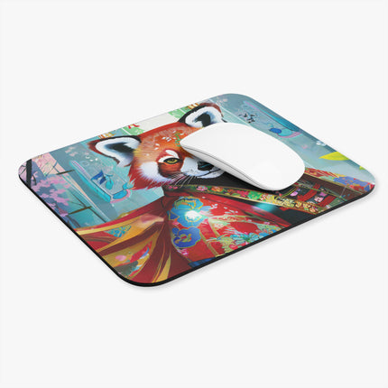 Cybernetic Red Panda Mouse Pad, Rectangle
