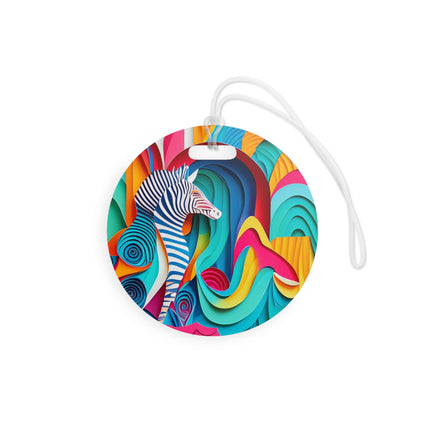 Surfing Zebra Luggage Tags