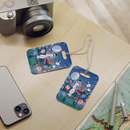 🌸🐦 The Lady Of The Garden Birdcage Luggage Tag – Art Deco Floral Elegance