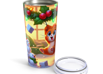 Naughty or Nice Kitten Christmas Tumbler 20oz