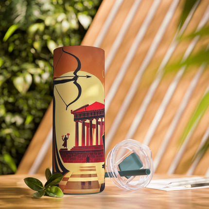 Art Deco Valentine's Romance Skinny Matte Tumbler, 20oz