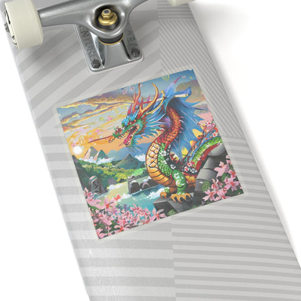 Chinese Dragon Kiss-Cut Stickers (4 Sizes)