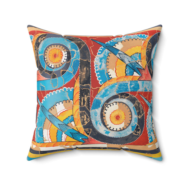 Reproduction of S-Spiral Frieze by Emile Gilliéron Spun Polyester Square Pillow