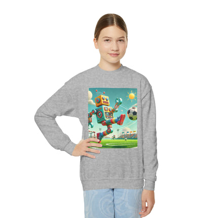 Kickoff Bot! Youth Crewneck Sweatshirt – Action, Energy & Game-Day Fun