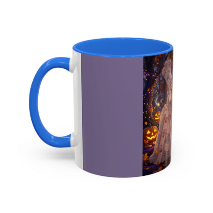 🎃🌙 The Midnight Court Of Pumpkin Grove Colorful Mug – Elegant Halloween Masquerade