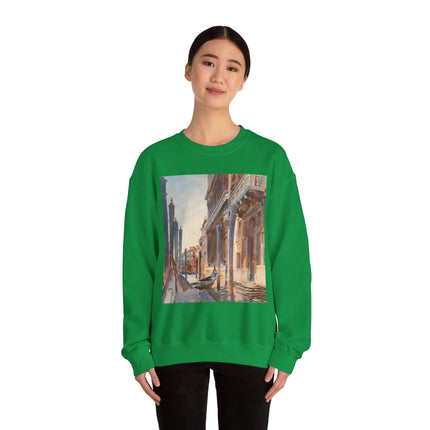 Gondola Moorings on the Grand Canal by John Singer Sargent Heavy Blend™ Crewneck Sweatshirt