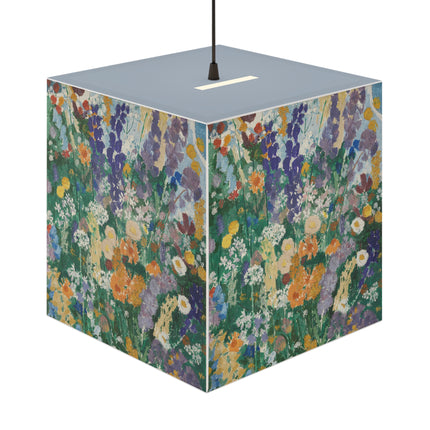 Flowers on the Mountain by August Babberger Light Cube Lamp
