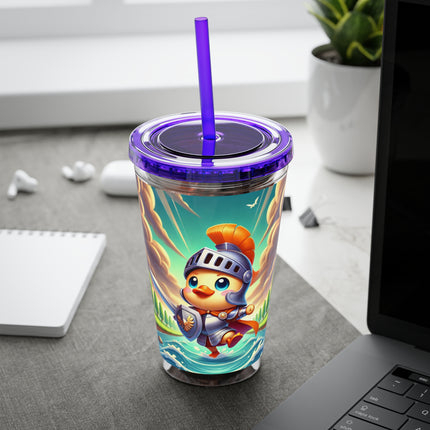 Valiant Duck Sunsplash Tumbler with Straw, 16oz