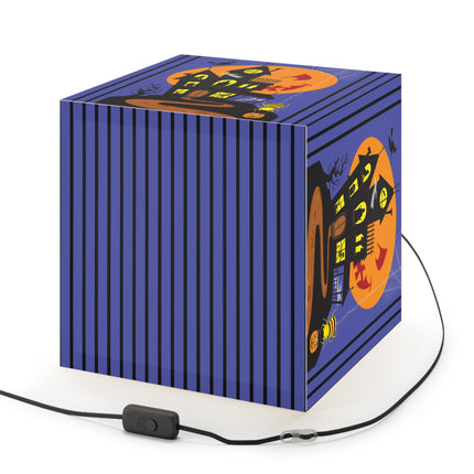 Halloween Night at the Haunted House Light Cube Lamp