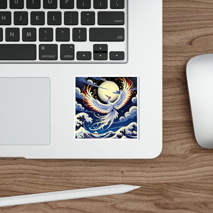 Majestic White Crane Die-Cut Magnets (5 Sizes)