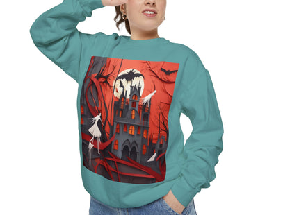 Halloween Night Scene Unisex Garment-Dyed Sweatshirt