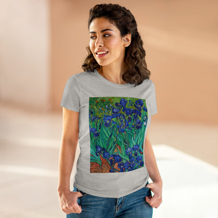 Irises by Van Gogh Women's Midweight Cotton Tee