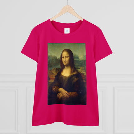 Mona Lisa by Leonardo da Vinci Women's Midweight Cotton Tee