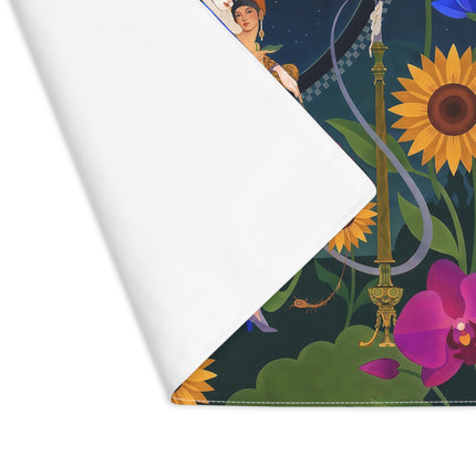 🌙🕯️ The Lady Of The Midnight Garden Placemat – Art Deco Nocturne