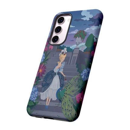 🦚🌸 The Peacock Garden Terrace Phone Case – Art Deco Floral Elegance