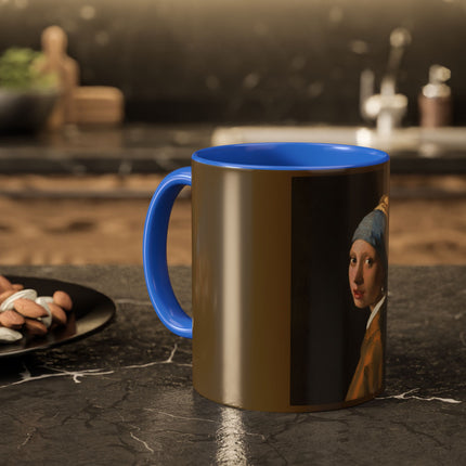 Girl with a Pearl Earring by Johannes Vermeer Colorful Mugs (11oz, 15oz)