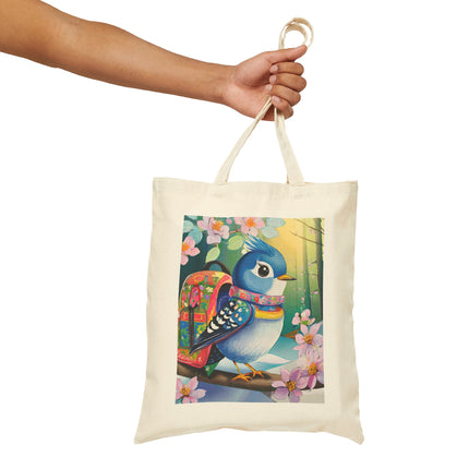 Baby Bluebird Cotton Canvas Tote Bag