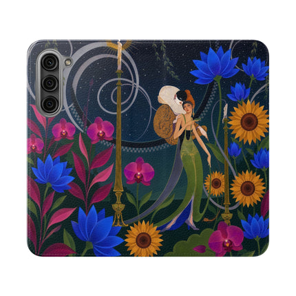 🌙🕯️ The Lady Of The Midnight Garden Flip Case – Art Deco Nocturne