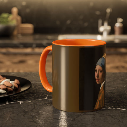 Girl with a Pearl Earring by Johannes Vermeer Colorful Mugs (11oz, 15oz)