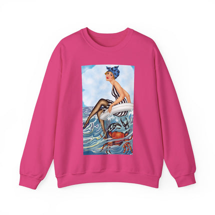 Playful Waves and Fashion Follies Heavy Blend™ Crewneck Sweatshirt