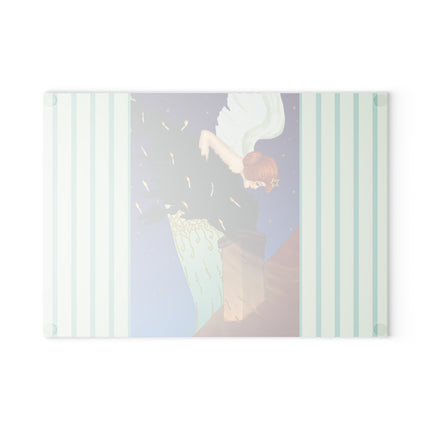 The Christmas Angel Glass Cutting Board