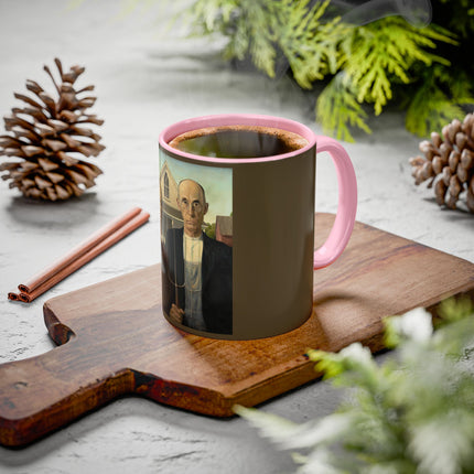 American Gothic by Grant Wood Colorful Mugs (11oz, 15oz)