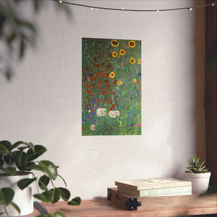 Farm Garden with Sunflowers by Gustav Klimt Fine Art Posters