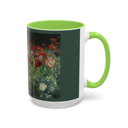 A Study of Poppies for Carnation, Lily, Lily, Rose by John Singer Sargent Colorful Mugs (11oz, 15oz)