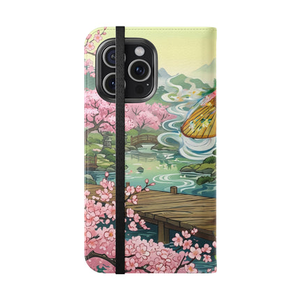 🌸🐱 Kimono Kitties Flip Case – Whimsical Elegance & Storybook Charm
