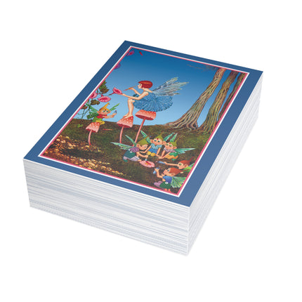 Periwinkle Painting the Petals by Ida Outhwaite Greeting Cards (1, 10, 30, and 50pcs)