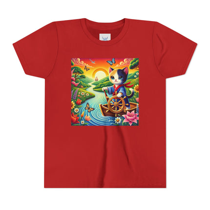 Sailor Kitten’s River Adventure Youth Short Sleeve Tee