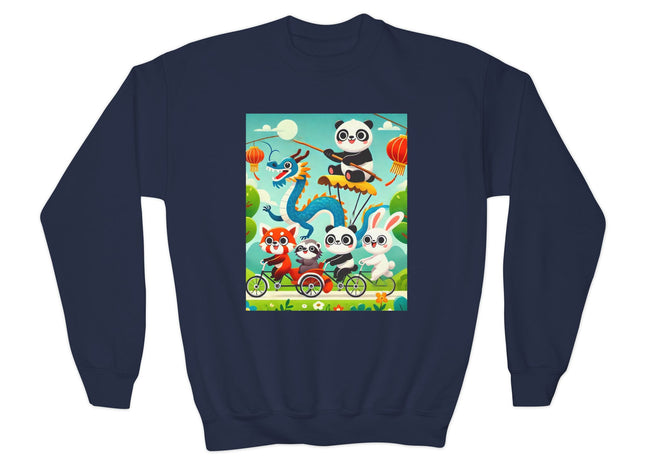 Rolling Along Together Youth Crewneck Sweatshirt