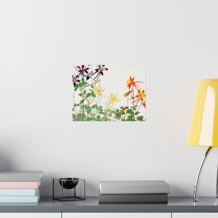 Aquilegia Flower by Tanigami Kônan Premium Matte horizontal posters