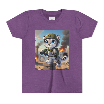 Snow Leopard Lookout Youth Short Sleeve Tee