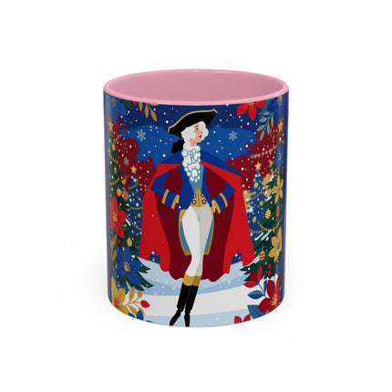 🎭❄️ The Christmas Masquerade Lady Colorful Mug – Art Deco Holiday Fantasy