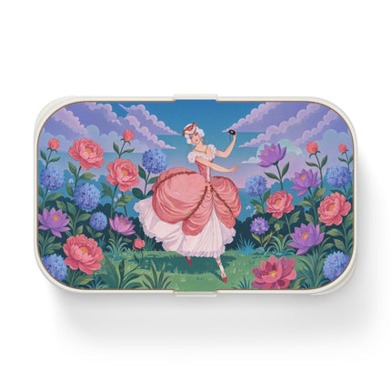 🎭🌸 The Lady Of The Secret Masquerade Bento Lunch Box – Art Deco Garden Fantasy