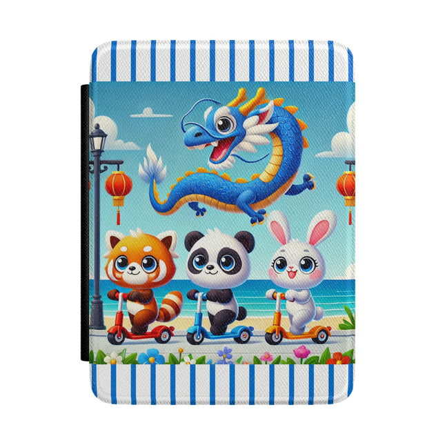 Seaside Scooter Friends Kindle Case – Coastal Fun & Playful Adventure