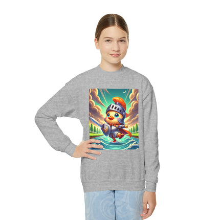 Valiant Duck Youth Crewneck Sweatshirt – Courage, Adventure & Heroic Fun