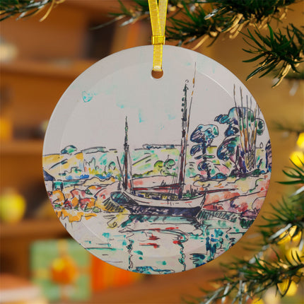 Concarneau by Paul Signac Glass Ornament