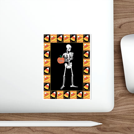 Candy Corn Skeleton Die-Cut Stickers (5 Sizes)