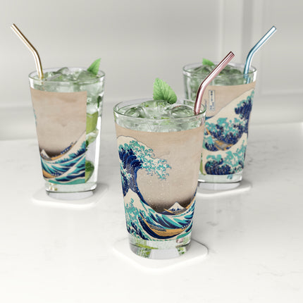 The Great Wave off Kanagawa by Katsushika Hokusai Glass, 16oz